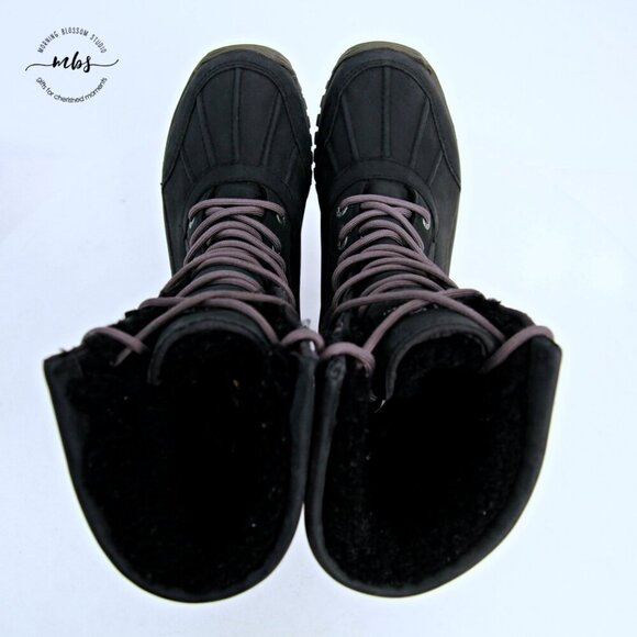 UGG Adirondack II Exotic Waterproof Sheepwool Boots Black Women 7 - Picture 11 of 13